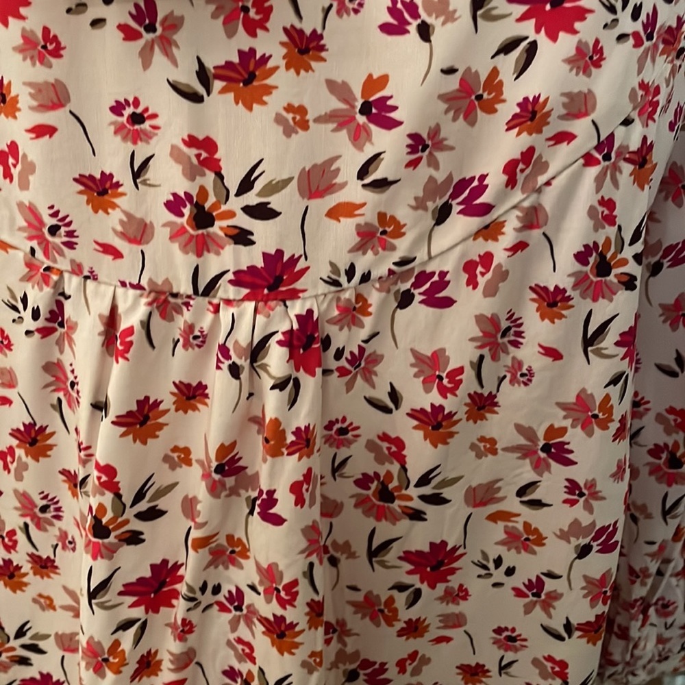 NWT BeachLunchLounge tunic. Size L. Autumn leaves print w dropped waist​ - Picture 10 of 16